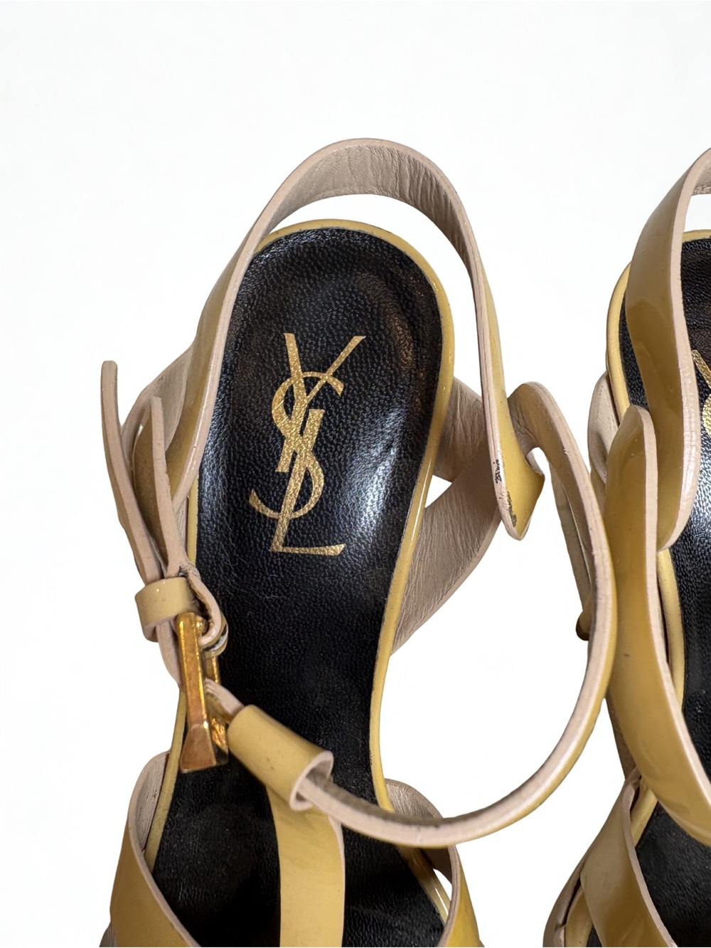 Saint Laurent Tribute Patent Leather Platform Sandals - Picture 5 of 5